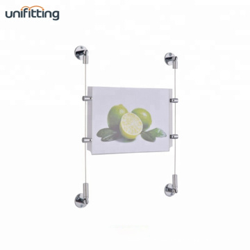 Aluminium mutil-functional wall to wall cable display system A-CF4-CP